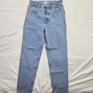 Zara Mid-Wash Straight Leg Jeans USA 4 - Sustainable Cotton Denim